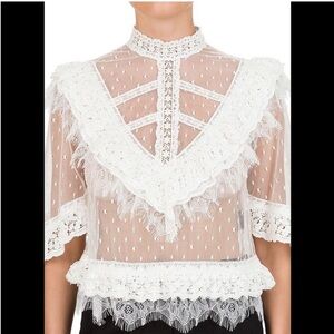 Elegant White Lace Blouse